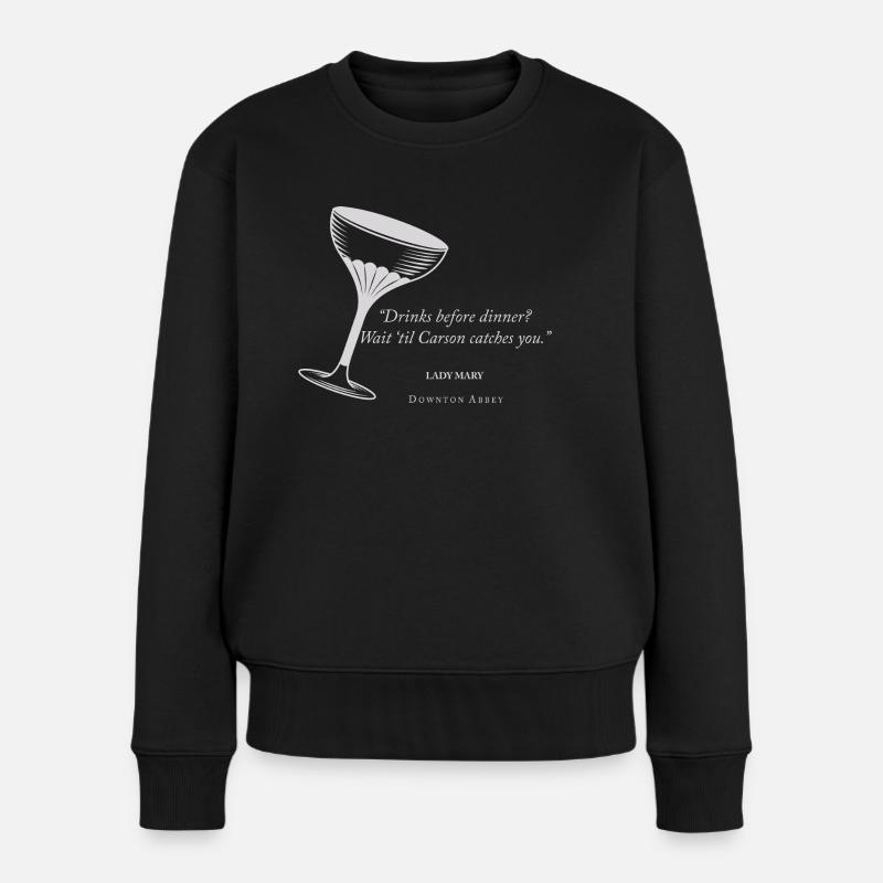 Downton Abbey Lady Mary Drinks Citation - Pull Premium bio Femme - noir