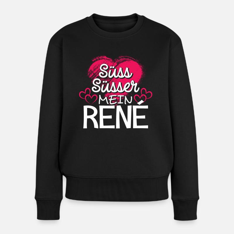 RENÉ - süss - Frauen Premium Bio Pullover - Schwarz