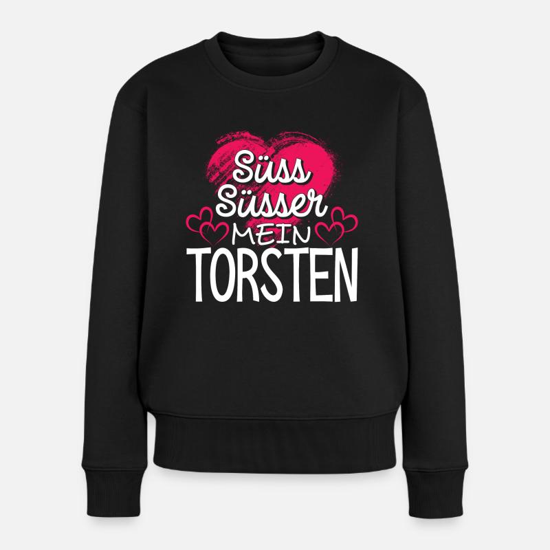TORSTEN - süss - Frauen Premium Bio Pullover - Schwarz