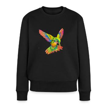 T-Shirt Kolibris - Frauen Premium Bio Pullover - Schwarz - Vorne - Julia (174cm)