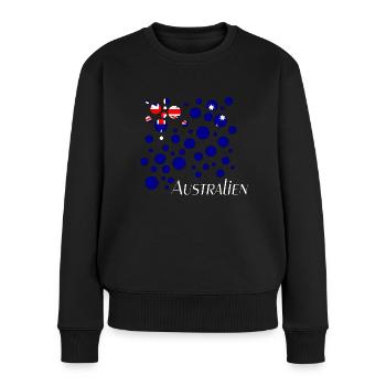 Australien Down Under - Frauen Premium Bio Pullover - Schwarz - Vorne - Julia (174cm)