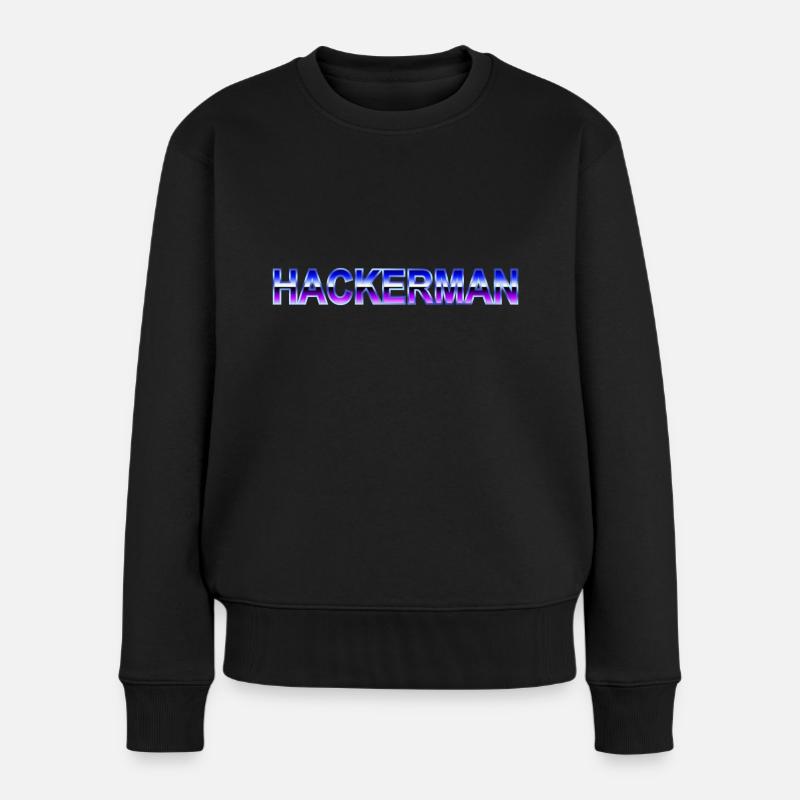 Hackerman - Women's Premium Organic Jumper - black