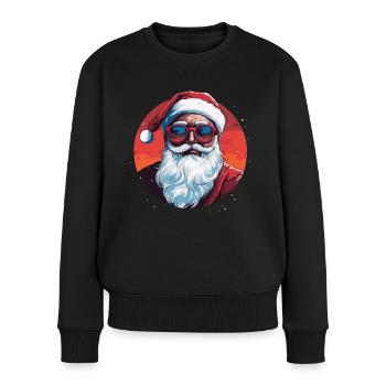 Frohe Weihnachten - Frauen Premium Bio Pullover - Schwarz - Vorne - Julia (174cm)
