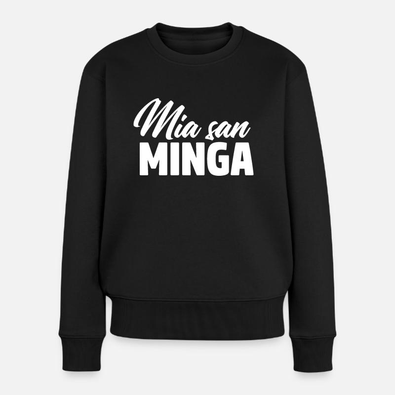 MIA SAN MINGA | MÜNCHEN | GESCHENK - Frauen Premium Bio Pullover - Schwarz