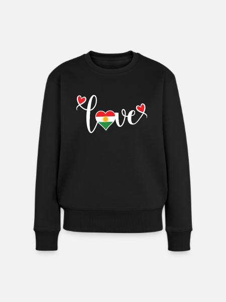 Kurdistan Flagge,Kurdistan,syrien,irak,iran,Flagge - Frauen Premium Bio Pullover - Schwarz