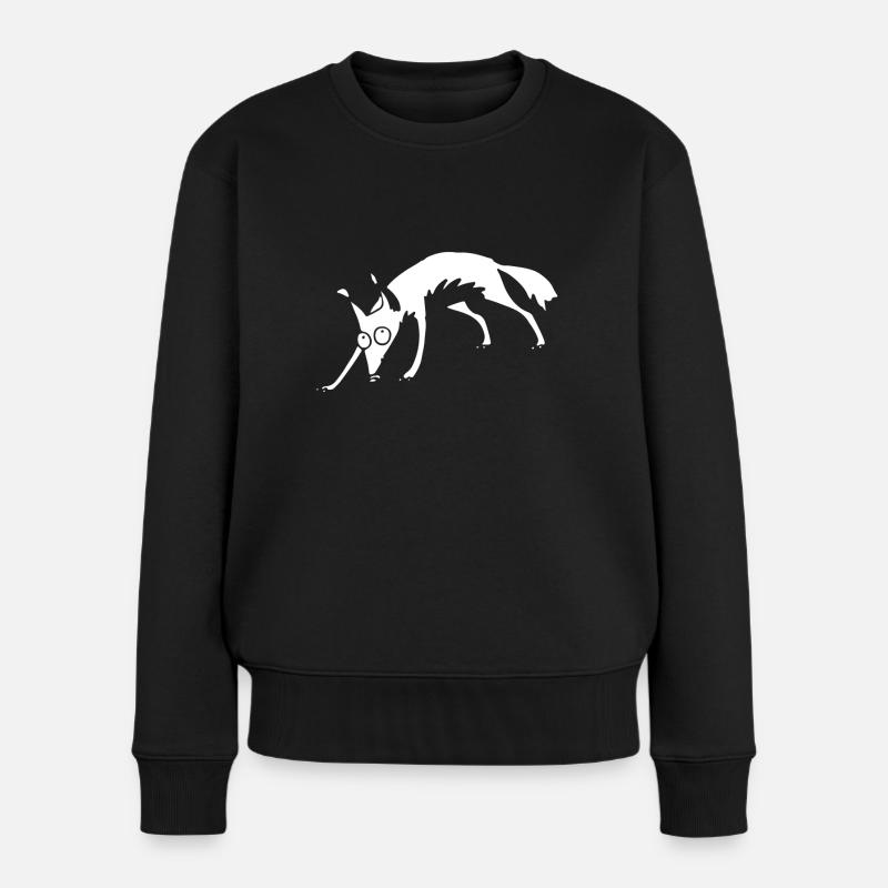 White fox no 2 - Frauen Premium Bio Pullover - Schwarz