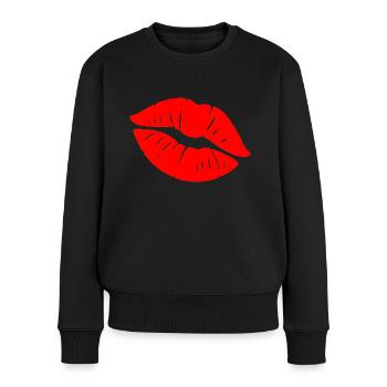 Kiss Sensual Kissable Lips Lipstick - Women's Premium Organic Jumper - black - Front - Julia (174cm)