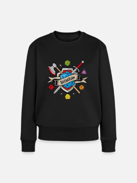 Barbaren-RPG - Frauen Premium Bio Pullover - Schwarz