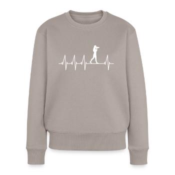 Photographe - Pull Premium bio Femme - taupe - Devant - Julia (174cm)