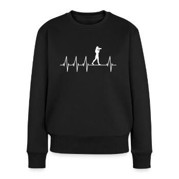 Fotografin - Frauen Premium Bio Pullover - Schwarz - Vorne - Julia (174cm)