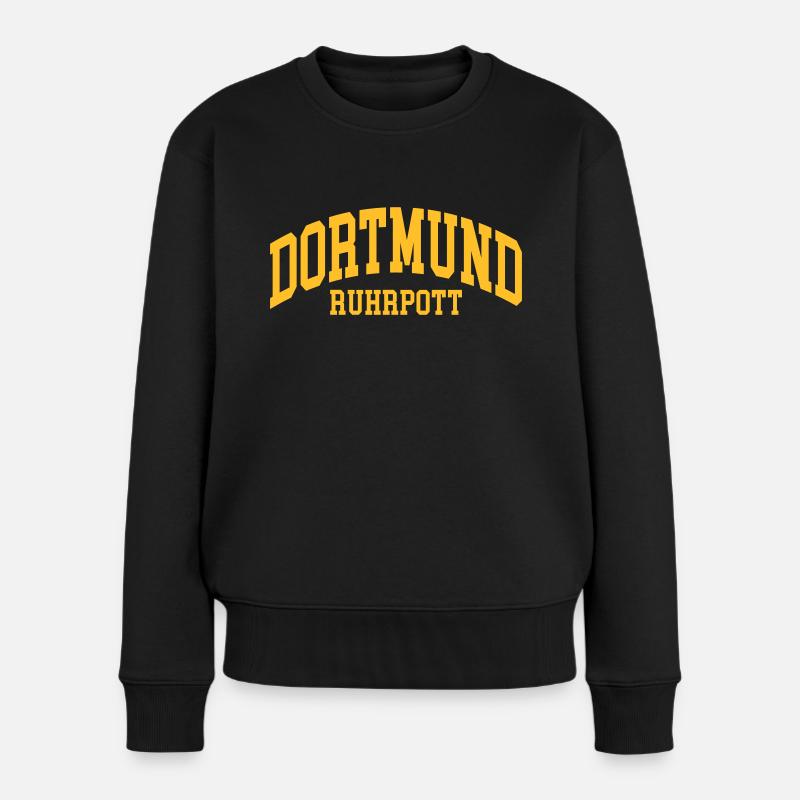 Dortmund - Frauen Premium Bio Pullover - Schwarz