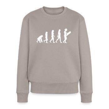 Architektin - Frauen Premium Bio Pullover - Taupe - Vorne - Julia (174cm)