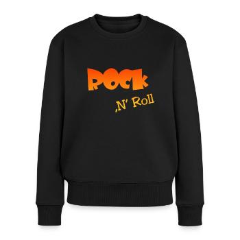 Rock n Roll - Frauen Premium Bio Pullover - Schwarz - Vorne - Julia (174cm)
