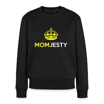 Momjesty maman mère cadeau de fête des mères - Pull Premium bio Femme - noir - Devant - Julia (174cm)