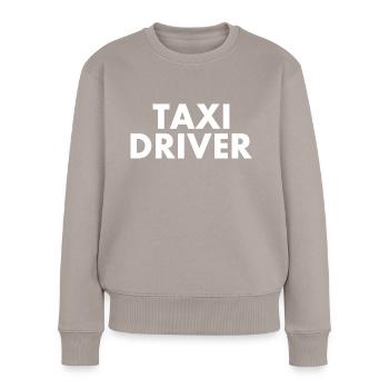 Chauffeur de taxi - Pull Premium bio Femme - taupe - Devant - Julia (174cm)