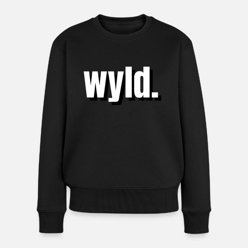 wyld - Frauen Premium Bio Pullover - Schwarz