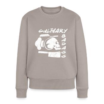 Cook -starred chef Gastro Restaurant - Women's Premium Organic Jumper - taupe - Front - Julia (174cm)