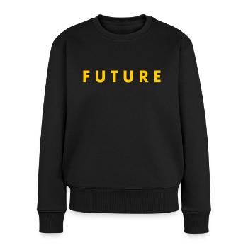 Future - Frauen Premium Bio Pullover - Schwarz - Vorne - Julia (174cm)