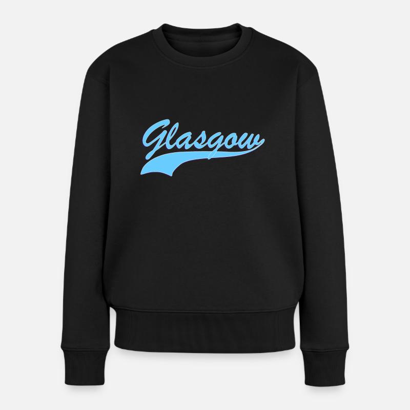 Glasgow - Frauen Premium Bio Pullover - Schwarz