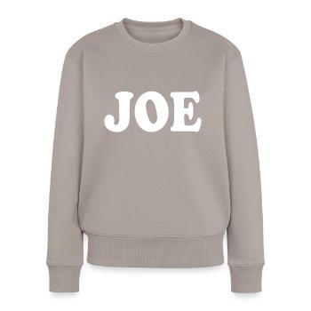 Joe - Frauen Premium Bio Pullover - Taupe - Vorne - Julia (174cm)