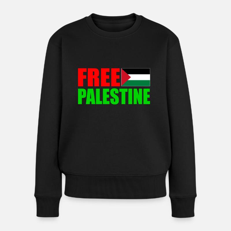 Free palestine - Pull Premium bio Femme - noir
