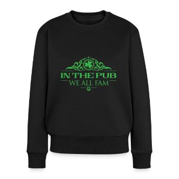 In the Pub We All Fam - Saint Patrick - Lucky Tee - Pull Premium bio Femme - noir - Devant - Julia (174cm)