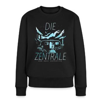 Die Drei ??? Die Zentrale - Frauen Premium Bio Pullover - Schwarz - Vorne - Julia (174cm)