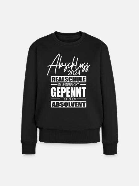 Abschluss 2024 Realschule - Frauen Premium Bio Pullover - Schwarz