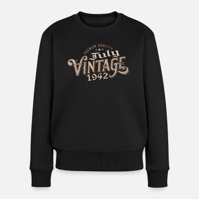 Geschenk Juli 1942 Geburtstag Juli 1942 Juli - Frauen Premium Bio Pullover - Schwarz