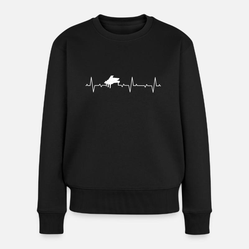 Piano piano - Pull Premium bio Femme - noir