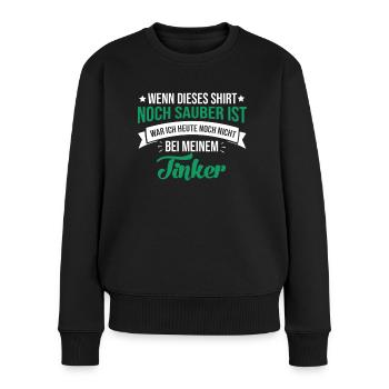 Tinker Pferd Pferdespruch Vanner Gypsy cob lustig - Frauen Premium Bio Pullover - Schwarz - Vorne - Julia (174cm)