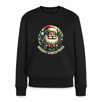 Merry Christmas Santa Claus Xmas - Women's Premium Organic Jumper - black - Front - Julia (174cm)