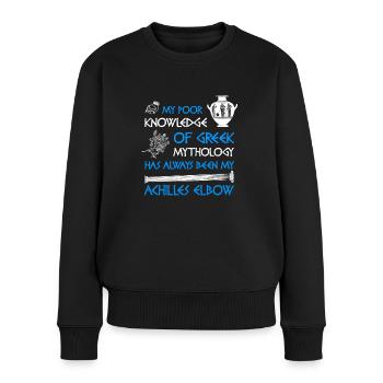 Achillesferse Griechische Mythology Griechenland - Frauen Premium Bio Pullover - Schwarz - Vorne - Julia (174cm)