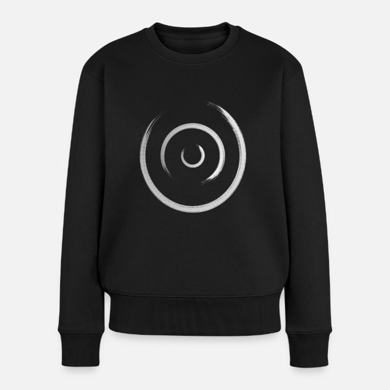Kreise - Frauen Premium Bio Pullover - Schwarz
