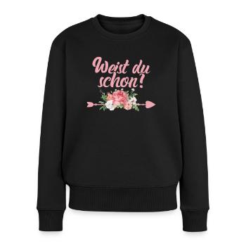 Große Schwester 2021 Werdende Schwester - Frauen Premium Bio Pullover - Schwarz - Vorne - Julia (174cm)