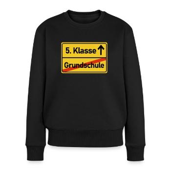 5. Klasse Einschulung Schuloutfit Schule Geschenk - Frauen Premium Bio Pullover - Schwarz - Vorne - Julia (174cm)