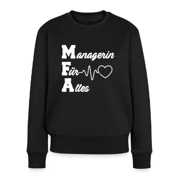 MFA Arzthelferin Medizinische Fachangestellte - Frauen Premium Bio Pullover - Schwarz - Vorne - Julia (174cm)