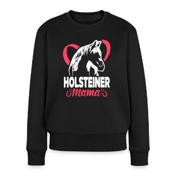 Holsteiner Mama Reiterin Reiter Sprüche Pferde - Frauen Premium Bio Pullover - Schwarz - Vorne - Julia (174cm)