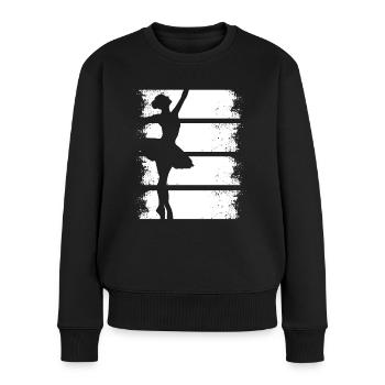 Ballerine ballerine danse Rétro rétro - Pull Premium bio Femme - noir - Devant - Julia (174cm)