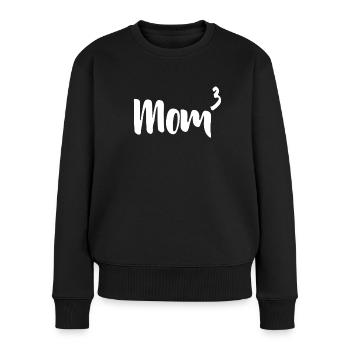 Maman 3 enfants Fête des mères Cadeau - Pull Premium bio Femme - noir - Devant - Julia (174cm)