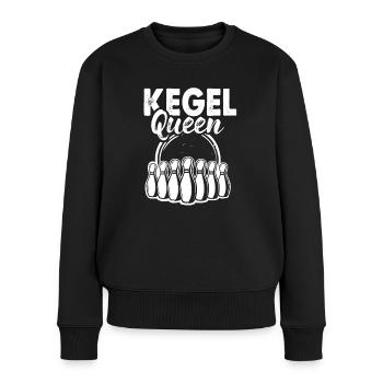 Kegel Queen Kegeln Kegelclub Lustig - Frauen Premium Bio Pullover - Schwarz - Vorne - Julia (174cm)