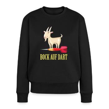 Bock auf Dart Dartspieler Darten Darts Geschenk - Frauen Premium Bio Pullover - Schwarz - Vorne - Julia (174cm)