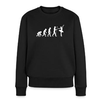 Ballerina Evolution Ballett Tänzerin Balletttänzer - Frauen Premium Bio Pullover - Schwarz - Vorne - Julia (174cm)