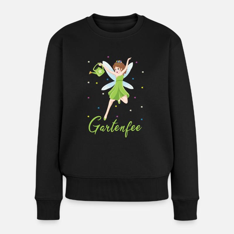 Gartenfee Gärtnerin Hobbygärtner Garten Chefin - Frauen Premium Bio Pullover - Schwarz
