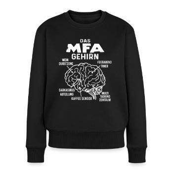 MFA Gehirn Medizinische Fachangestellte Arzthelfer - Frauen Premium Bio Pullover - Schwarz - Vorne - Julia (174cm)