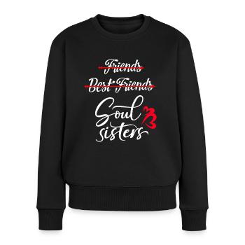 Friends - Best Freundinnen Friends - Soulsisters - Frauen Premium Bio Pullover - Schwarz - Vorne - Julia (174cm)