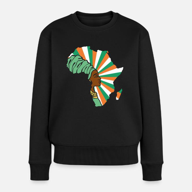 Côte d’Ivoire Drapeau côte d’Ivoire Drapeau Afrique - Pull Premium bio Femme - noir