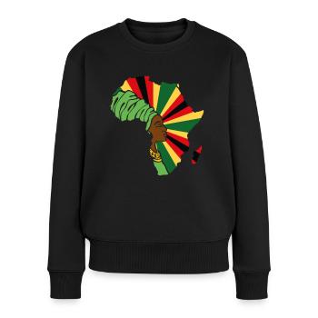 Zimbabwe Zim Zimbabwe Afrique Drapeau Noir Patrimoine - Pull Premium bio Femme - noir - Devant - Julia (174cm)