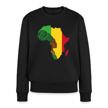 Mali Malische Flagge Afrika Black Heritage - Frauen Premium Bio Pullover - Schwarz - Vorne - Julia (174cm)