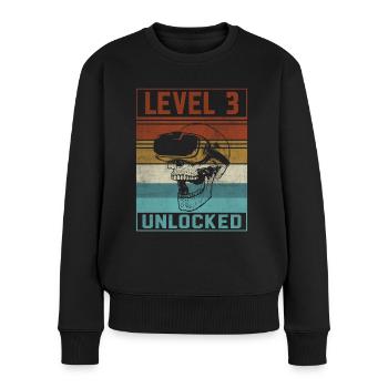 Boy 3rd Birthday Gamer - Frauen Premium Bio Pullover - Schwarz - Vorne - Julia (174cm)